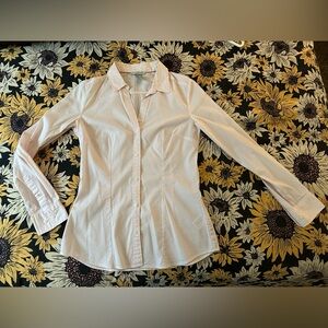 H&M Light Pink Button Down Long Sleeve Dress Shirt - Women’s Size 6